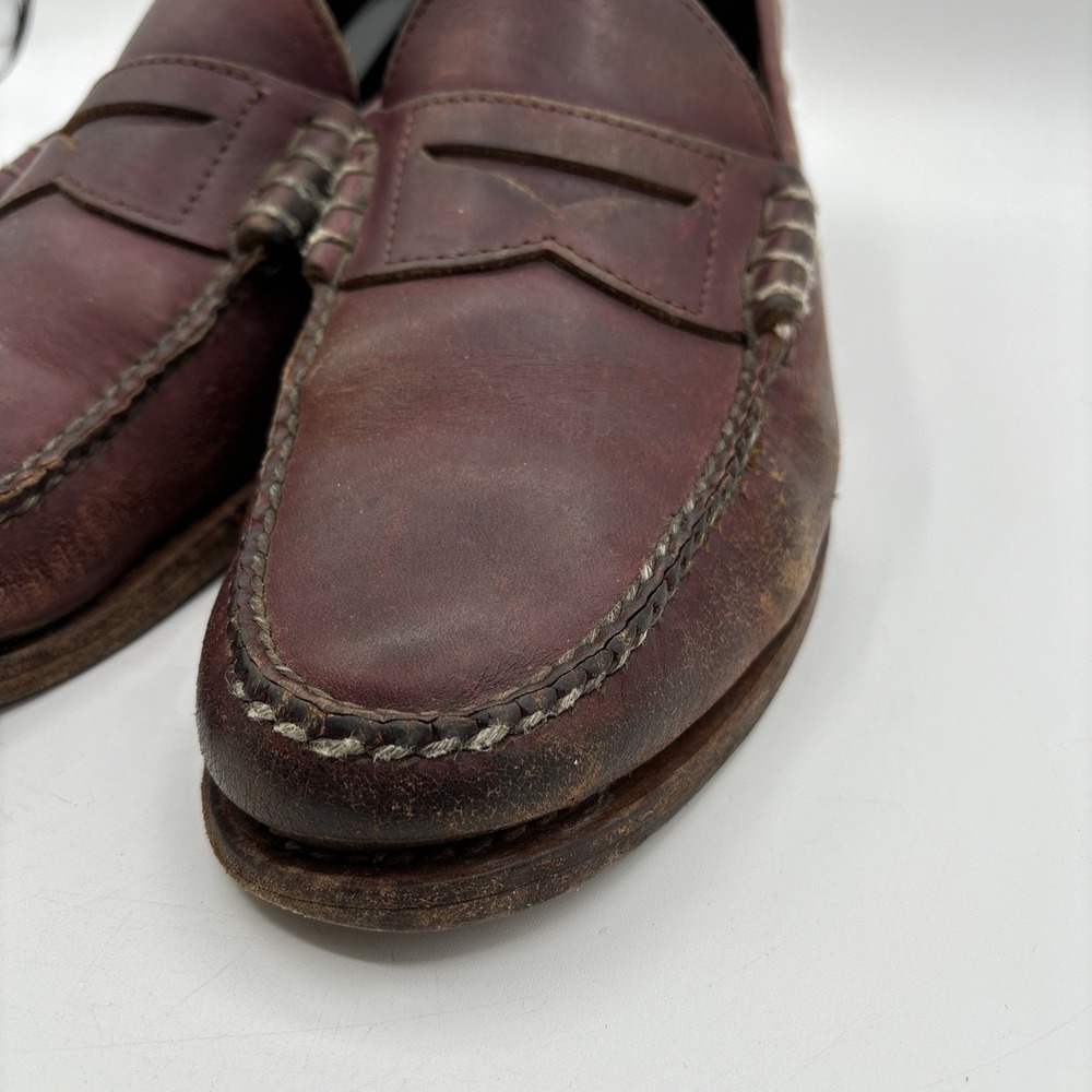 Rancourt & Co Penny Loafer Men's 10.5 D Leather Red Brown Made in USA READ - Picture 4 of 16
